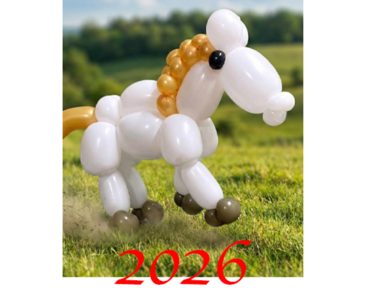 バルーンアート,ウマ,うま,馬,午年